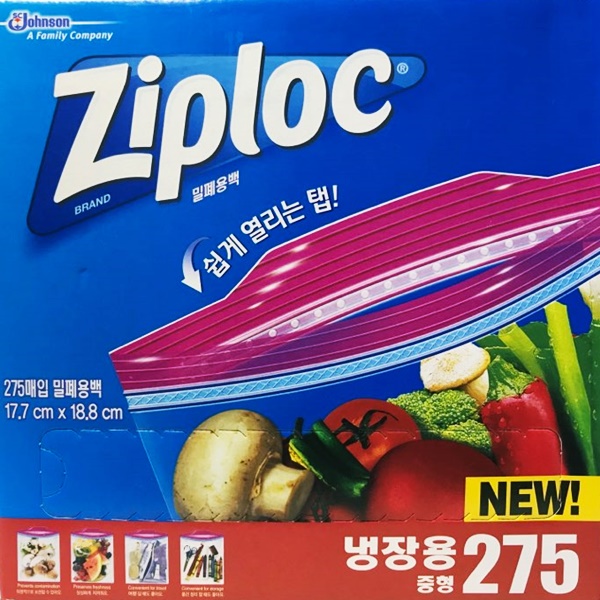 ZIPLOC 스마트 지퍼백/ 중형275매
