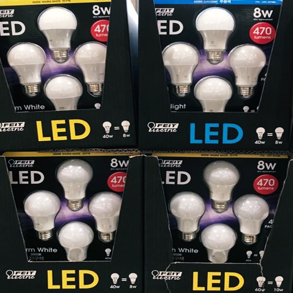 FEIT LED 전구 8W 4개입 / 주광색/ 전구색