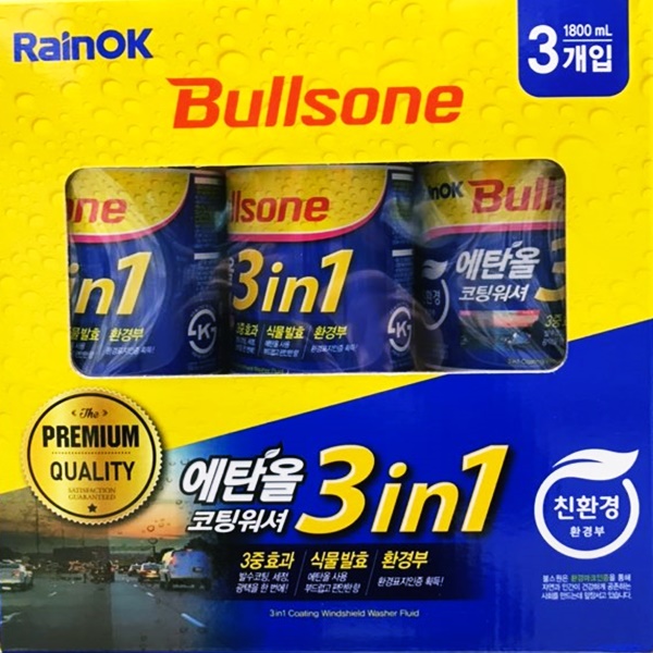 BULLSONE 불스원 3IN1 에탄올 워셔 1.8LX3개입